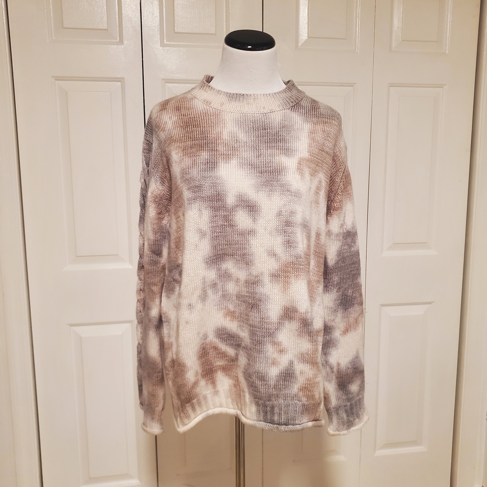 NWT Tie-Dye Sweater - Brown and Gray